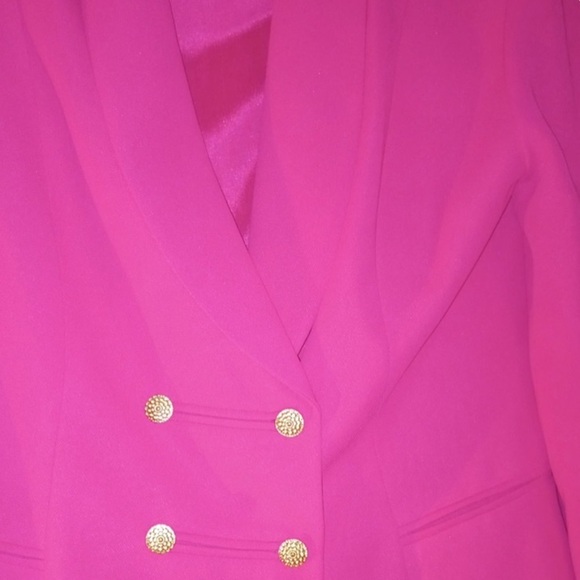 Jones Wear Contemporary Office Barbiecore Pink Size 14 Blazer & Skirt Set NWT - Picture 4 of 14